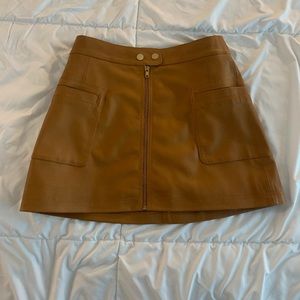 Free People leather mini skirt